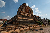 Chiang Mai - The Wat Chedi Luang. The massive chedi heavily damaged by an earthquake has been partially reconstructed apart from the spire since nobody can be sure what it looked like. 